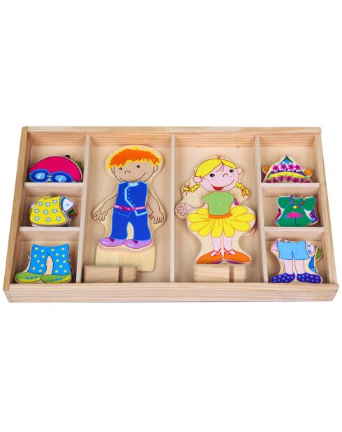 Set puzzle magnetico multicolore per bambini da travestire - 20 x 22 x 3,5 cm