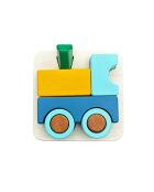 Puzzle 3D in legno Treno multicolore - 17 x 17 x 5 cm