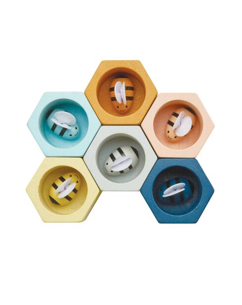 Nido d'ape Tendresse multicolore - 5,5 x 5,7 x 4,5 cm