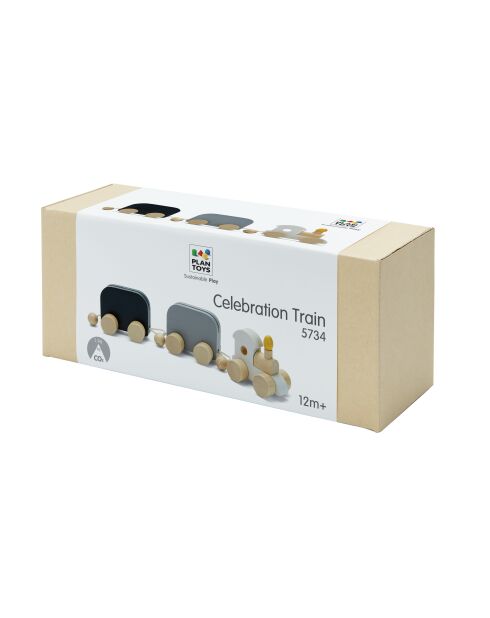Train Anniversaire multicolore - 5,9 x 35 x 8 cm