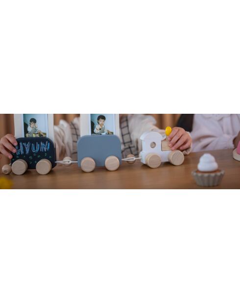 Train Anniversaire multicolore - 5,9 x 35 x 8 cm