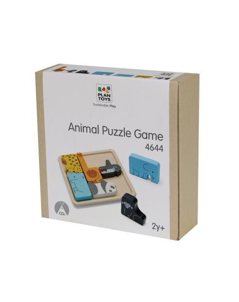 Puzle multicolor de animales 2 en 1, 18,8 x 5,7 x 18,8 cm
