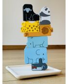 Puzzle multicolore con animali 2 in 1 - 18,8 x 5,7 x 18,8 cm