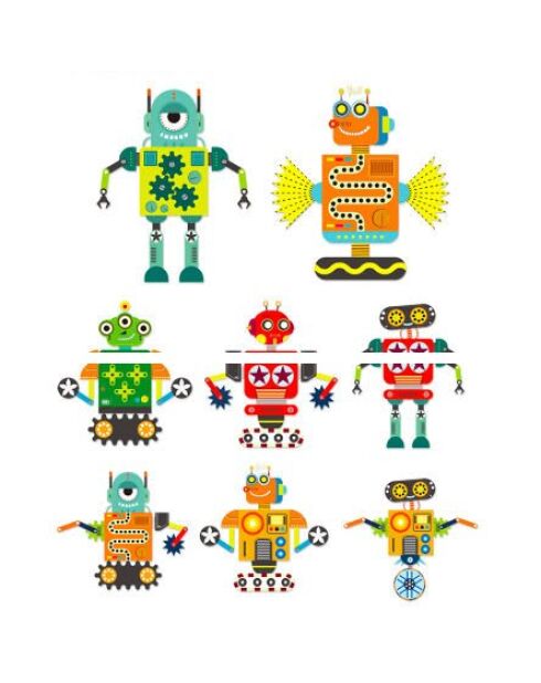 Juego de animación 3D Robot magnético multicolor - 23 x 16,8 x 4,5 cm