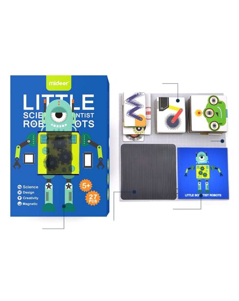 Juego de animación 3D Robot magnético multicolor - 23 x 16,8 x 4,5 cm