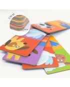 Dominos réversibles Animaux multicolore - 10 x 5 x 0,3 cm