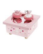 Boite à musique Dancing Ballerine Rose rose - 11,5 x 11,5 x 8,5 cm