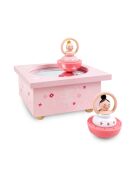 Boite à musique Dancing Ballerine Rose rose - 11,5 x 11,5 x 8,5 cm