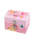 Salvadanaio musicale Pink Princess - 13,5 x 10 x 10,5 cm
