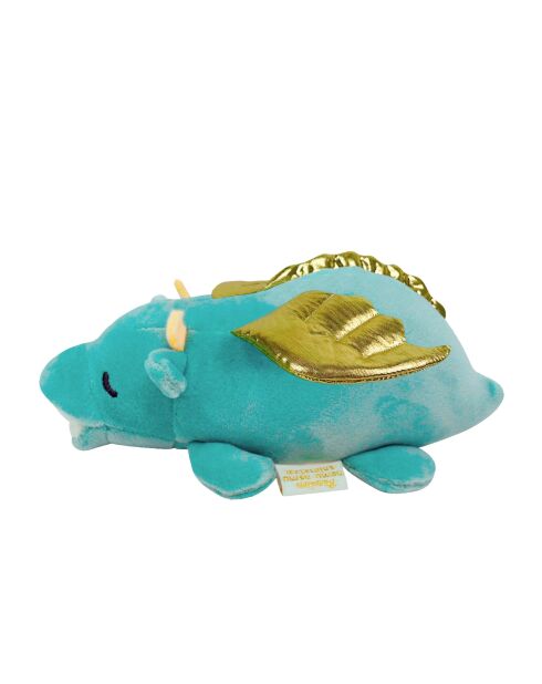 Peluche Nemu Nemu Dragon doré bleu - 16 x 9 x 9 cm