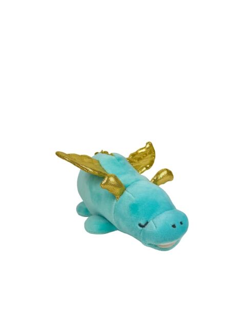 Peluche Nemu Nemu Dragon doré bleu - 16 x 9 x 9 cm