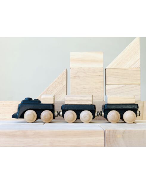 Train locomotive noir - 20 x 3,7 x 4,7 cm