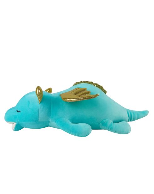 Peluche Nemu Nemu Dragon doré bleu - 56 x 27 x 19 cm