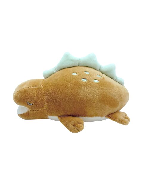 Peluche Nemu Nemu Stego Dinosaure marron - 20 x 10,5 x 8 cm