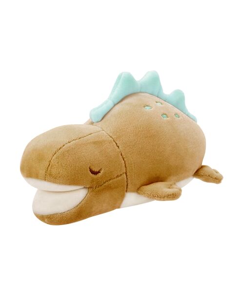 Peluche Nemu Nemu Stego Dinosaure marron - 20 x 10,5 x 8 cm