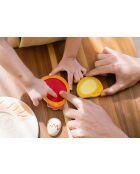 Puzle multicolor Touch con forma de huevo de gallina, 14 x 14 x 4,2 cm