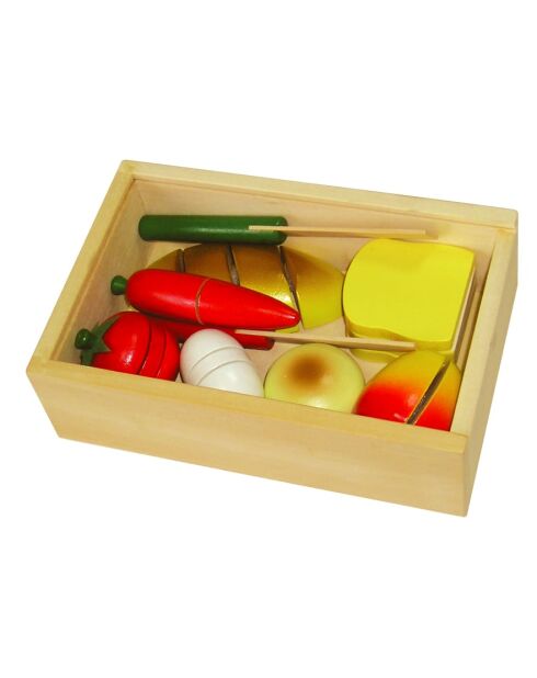 Comida FSC multicolor para cortar - 21 x 14 x 6,3 cm