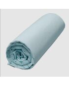 Drap-housse 100% Percale de Coton Venezia bonnet 30 cm bleu céleste