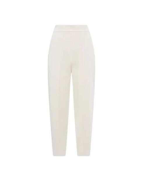 Pantalón de correr recto Mary Cotton en color blanco roto