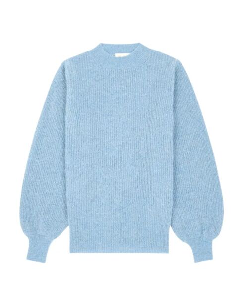 Noeline himmelblauer Pullover mit Rundhalsausschnitt