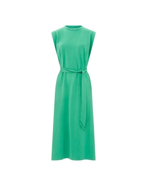 Vestido sin mangas con aberturas de algodón Jenny verde