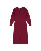 Abito a manica lunga Suzie in cotone bordeaux