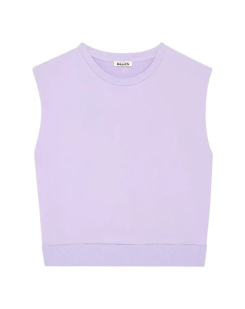 Sudaderas sin mangas de algodón lila Lyana