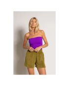 Olivgrüne Alya Frotteeshorts aus Baumwolle