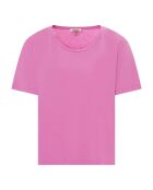 Camiseta de manga corta Winona en mezcla de algodón rosa caramelo