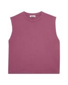 Ärmelloses T-Shirt Tania aus Baumwolle in Pflaumenfarben