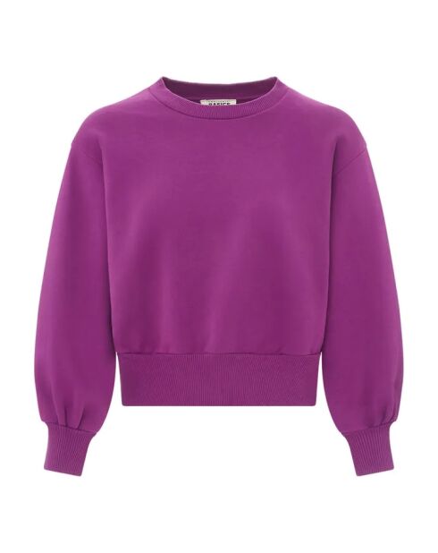 Sudadera Eva de algodón morado con cuello redondo