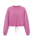 Felpa girocollo in cotone rosa cipria Lou