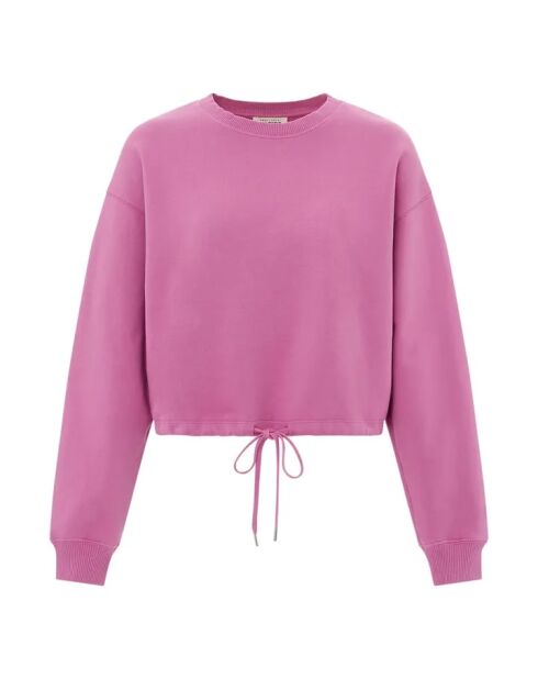 Sudadera Lou Blush rosa caramelo de algodón con cuello redondo