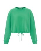 Lou blushgrünes Baumwoll-Sweatshirt mit Rundhalsausschnitt