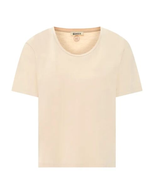 Camiseta de manga corta en mezcla de algodón Winona Blush