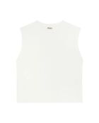 T-shirt senza maniche Tania in cotone ecru