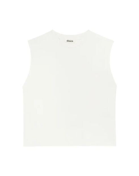 Camiseta sin mangas de algodón crudo Tania