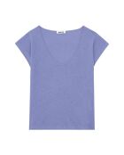 Clara-Jeans-Vintage-Kurzarm-T-Shirt aus Baumwollmischung in Blau