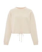 Felpa girocollo in cotone color cipria Lou