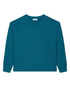 Mila eendengroen sweatshirt van katoenmix met ronde hals