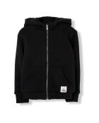 Schwarzer Hooper-Hoodie mit reversiblem Innenfutter und Reißverschluss