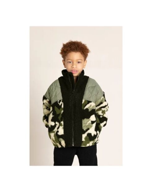 Veste en Sherpa Eightor kaki