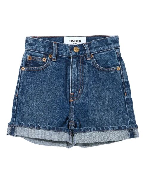 Short Taille Haute en coton Cherryl denim