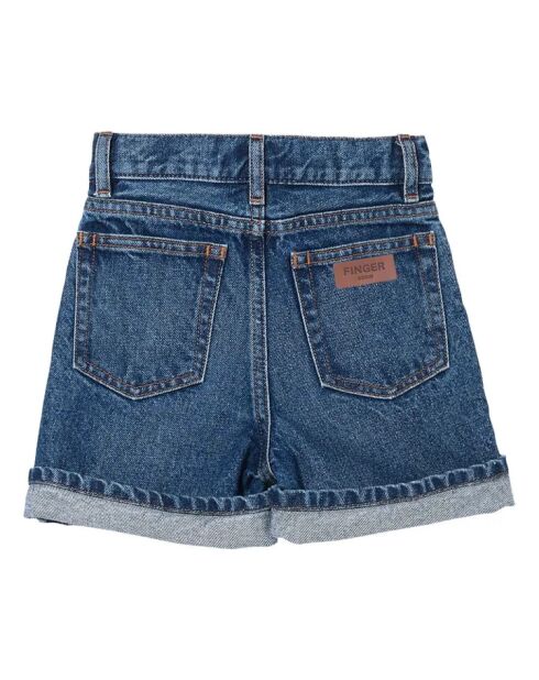 Short Taille Haute en coton Cherryl denim