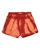 Pantaloncini Holiday Tie and Dye in cotone rosso