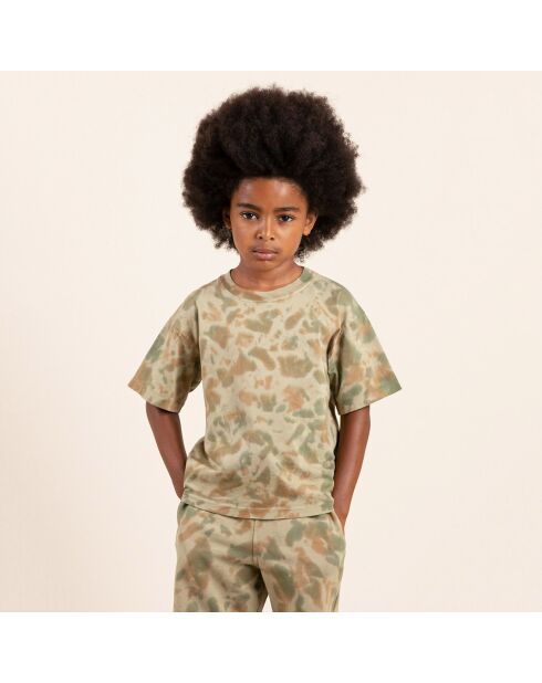 T-Shirt King kaki tie & dye
