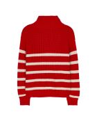 Pull en Laine mérinos Sasha rouge/ecru