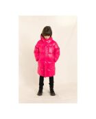 Schneelange lange Jacke in Neonrosa