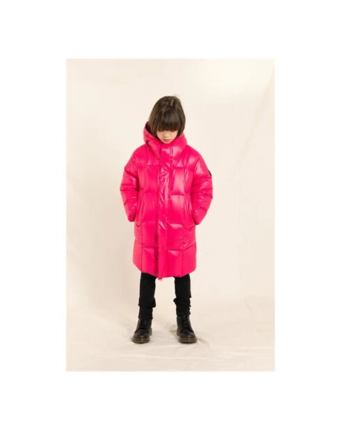Doudoune Longue Snowlong rose fluo