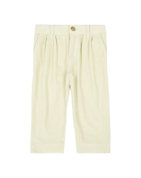 Pantalon Velours Lucy blanc cassé